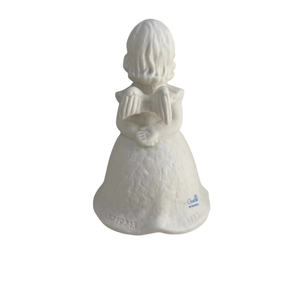 Bell Goebel Bisque Porcelain Girl W Germany Matte White Figure Vintage Decor